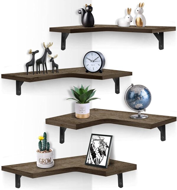 Corner Floating Shelves Wall Mounted Set