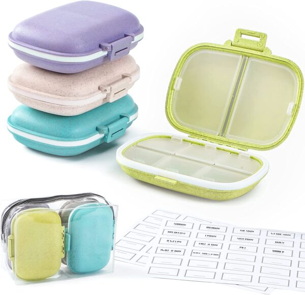 Travel Pill Organizer Box